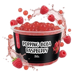 Kulki Popping Boba Malina Bubble Tea Bubblejoy 350g Kawior Molekularny do Napojów i Deserów