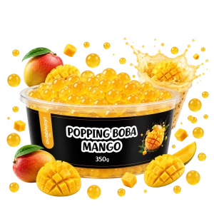 Kulki Popping Boba Mango Bubble Tea Bubblejoy 350g Kawior Molekularny do Napojów i Deserów
