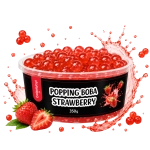 Kulki Popping Boba Truskawka Bubble Tea BubbleJoy 350g Kawior Molekularny do Napojów i Deserów