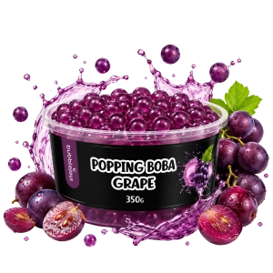 Kulki Popping Boba Winogrono Bubble Tea BubbleJoy 350g Kawior Molekularny do Napojów i Deserów